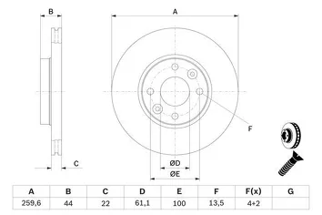 Bosch 0 986 479 103 <span>тормозной диск вентилируемый</span>