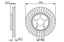 Тормозной диск Bosch 0 986 479 698 для Jaguar XK X100 / рестайлинг