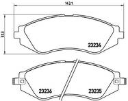 Передние тормозные колодки Brembo  P 15 002