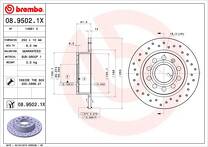Тормозной диск Brembo Xtra Line  08.9502.1X