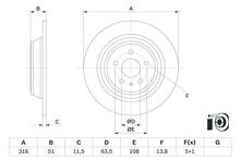 Тормозной диск Bosch  0 986 479 D86