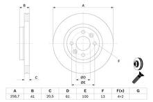 Тормозной диск Bosch  0 986 478 124