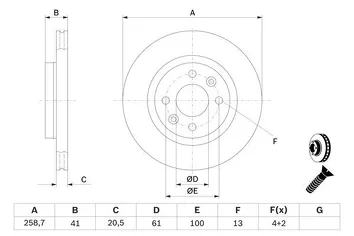 Bosch 0 986 478 124 <span>тормозной диск вентилируемый</span>
