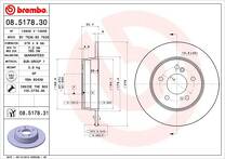 Тормозной диск Brembo Prime Line 08.5178.31 для Mercedes-Benz S-Class C140 / купе