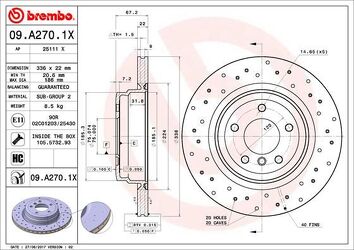 Brembo Xtra Line 09.A270.1X <span>тормозной диск вентилируемый</span>
