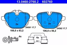 Задние тормозные колодки ATE  13.0460-2760.2