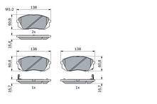 Передние тормозные колодки Bosch  0 986 494 422
