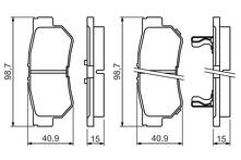 Задние тормозные колодки Bosch  0 986 494 417