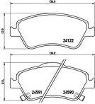 Передние тормозные колодки Brembo P 83 079 для Toyota Auris 1 пок. / E150 / рестайлинг