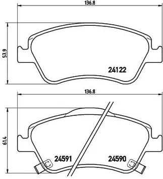 Brembo P 83 079 <span>тормозные колодки передние</span>