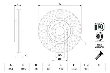 Bosch 0 986 479 735 <span>тормозной диск вентилируемый</span>