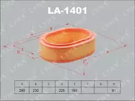Воздушный фильтр Lynx LA-1401