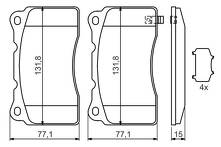 Передние тормозные колодки Bosch 0 986 494 395 для Cadillac CT6 1 пок. / рестайлинг
