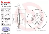 Тормозной диск Brembo Prime Line  09.A185.14