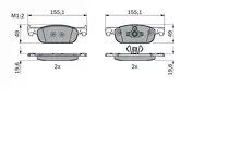 Передние тормозные колодки Bosch 0 986 424 021 для Renault Clio 4 пок.