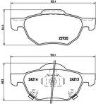 Передние тормозные колодки Brembo  P 28 036