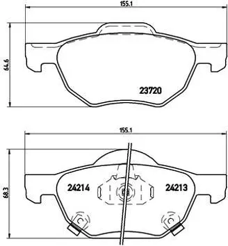 Brembo P 28 036 <span>тормозные колодки передние</span>