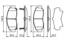 Передние тормозные колодки Bosch  0 986 424 722