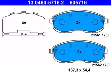 Передние тормозные колодки ATE  13.0460-5716.2