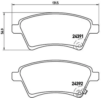 Brembo P 23 105 <span>тормозные колодки передние</span>