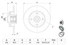 Тормозной диск Bosch  0 986 479 278