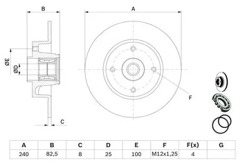 Bosch 0 986 479 278 <span>тормозной диск полный</span>