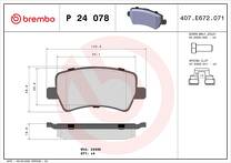 Задние тормозные колодки Brembo  P 24 078