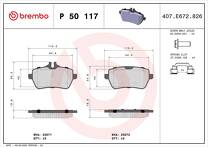 Задние тормозные колодки Brembo  P 50 117
