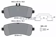 Задние тормозные колодки Textar Q+  2516302