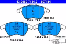Передние тормозные колодки ATE  13.0460-7184.2