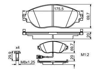Bosch 0 986 494 704 <span>тормозные колодки передние</span>
