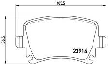 Задние тормозные колодки Brembo P 85 073 для Seat Leon 2 пок. / рестайлинг