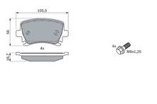 Задние тормозные колодки Bosch 0 986 494 053 для Seat Leon 2 пок. / рестайлинг