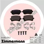 Задние тормозные колодки Zimmermann 24483.170.2 для Volkswagen Passat B8 / универсал