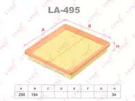 Воздушный фильтр Lynx LA-495