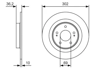 Bosch 0 986 479 B04 <span>тормозной диск полный</span>