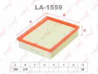 Воздушный фильтр Lynx  LA-1559