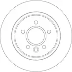 Тормозной диск TRW DF6535 для Volvo V40 2 пок. / 525, 526