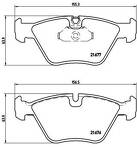 Передние тормозные колодки Brembo  P 06 022