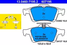Задние тормозные колодки ATE 13.0460-7195.2 для Mazda 3 BK / хэтчбек / рестайлинг