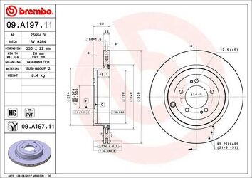 Brembo Prime Line 09.A197.11 <span>тормозной диск вентилируемый</span>