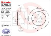 Тормозной диск Brembo Prime Line  08.A755.11