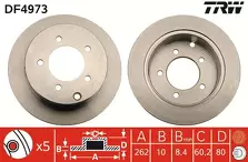 Тормозной диск TRW  DF4973