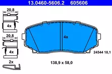 Передние тормозные колодки ATE  13.0460-5606.2