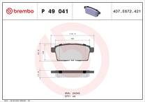Задние тормозные колодки Brembo  P 49 041