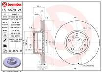 Тормозной диск Brembo Prime Line 09.5579.21 для BMW 7 серии E38