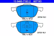 Передние тормозные колодки ATE 13.0460-7193.2 для Mazda 3 BK / хэтчбек / рестайлинг