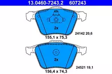 Передние тормозные колодки ATE  13.0460-7243.2