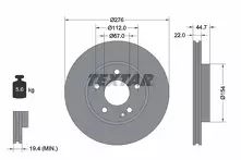 Тормозной диск Textar 92131903 для Mercedes-Benz A-Class W169 / рестайлинг