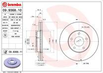 Тормозной диск Brembo Prime Line  09.9368.11